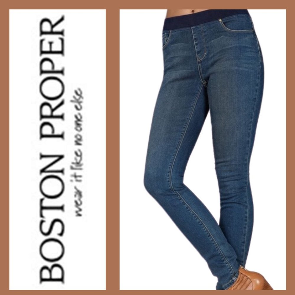 BOSTON PROPER BOOTCUT PULL UP JEANS - Sz 2